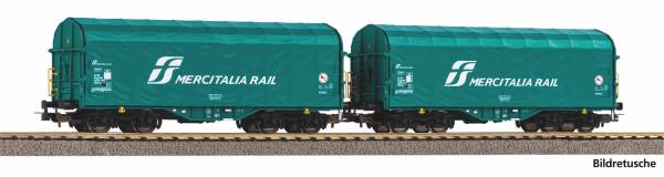 PIKO 28345 - 2er Set Schiebeplanenwagen der FS